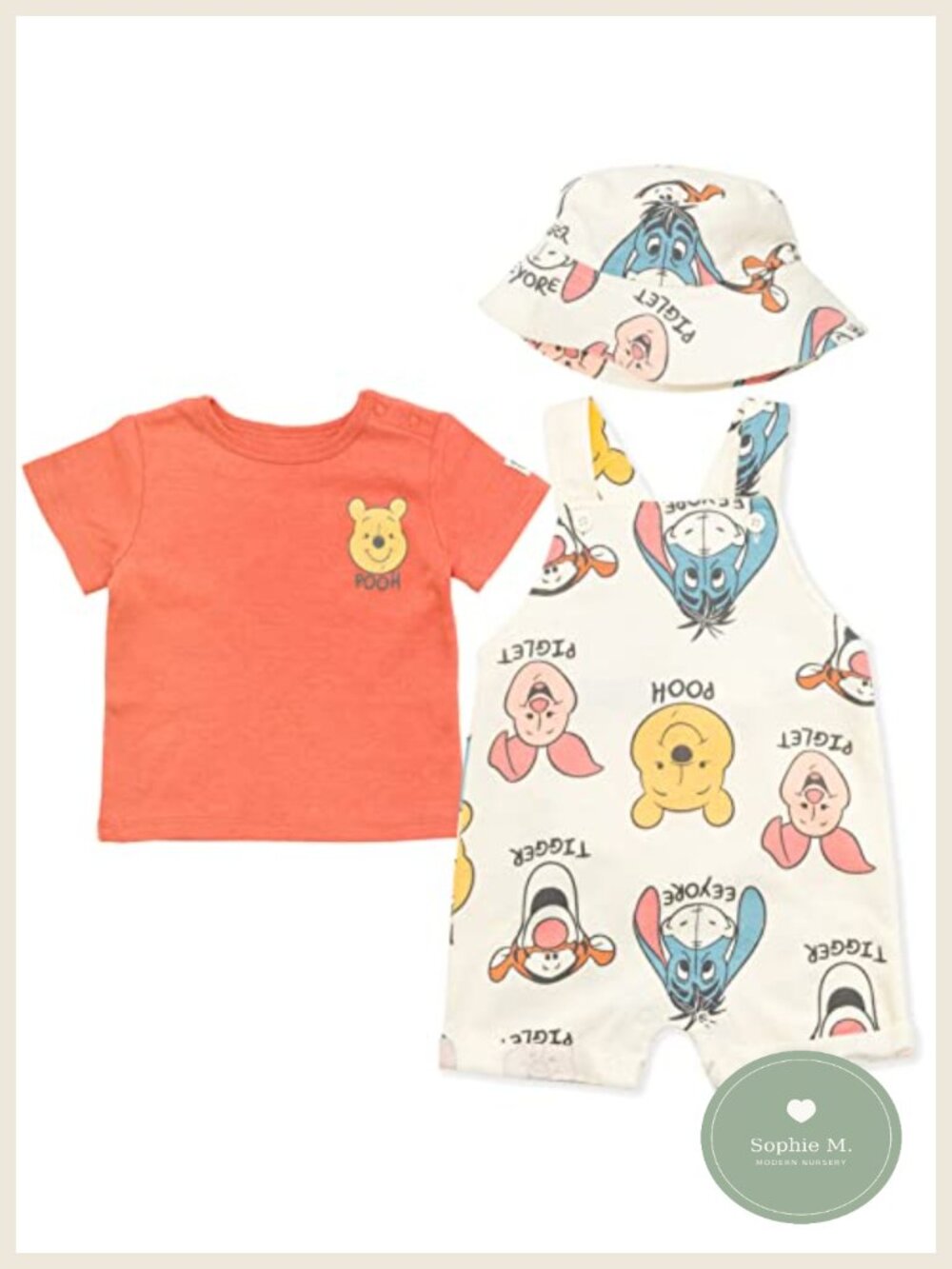 Baby Boy Shortall & Tee Set with Bucket Hat